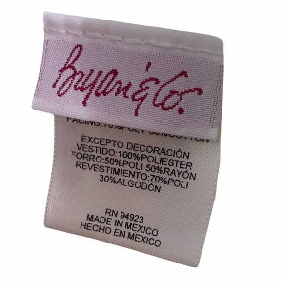 Bryan & Co Green Lilac Dress with Flowers & Ribbon Girls Dress Size 5 With Flaws - Picture 8 of 9